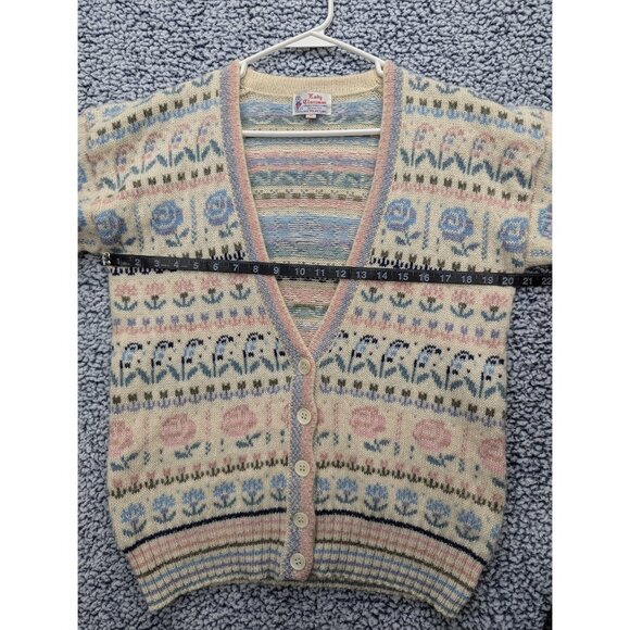 VTG Lady Clansman Cardigan Womens M Floral Grandma Cottagecore Scottish Wool - Picture 8 of 10